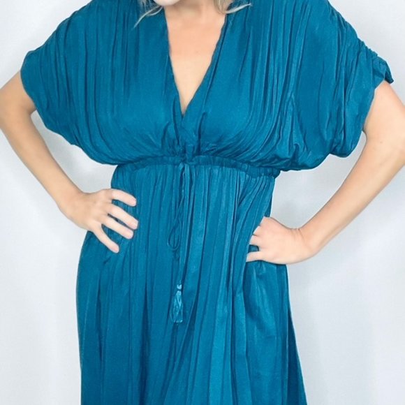 By Wishlist- Teal Time Midi- the perfect Rayon dress for ALL occassions-S, M, L - Picture 5 of 5